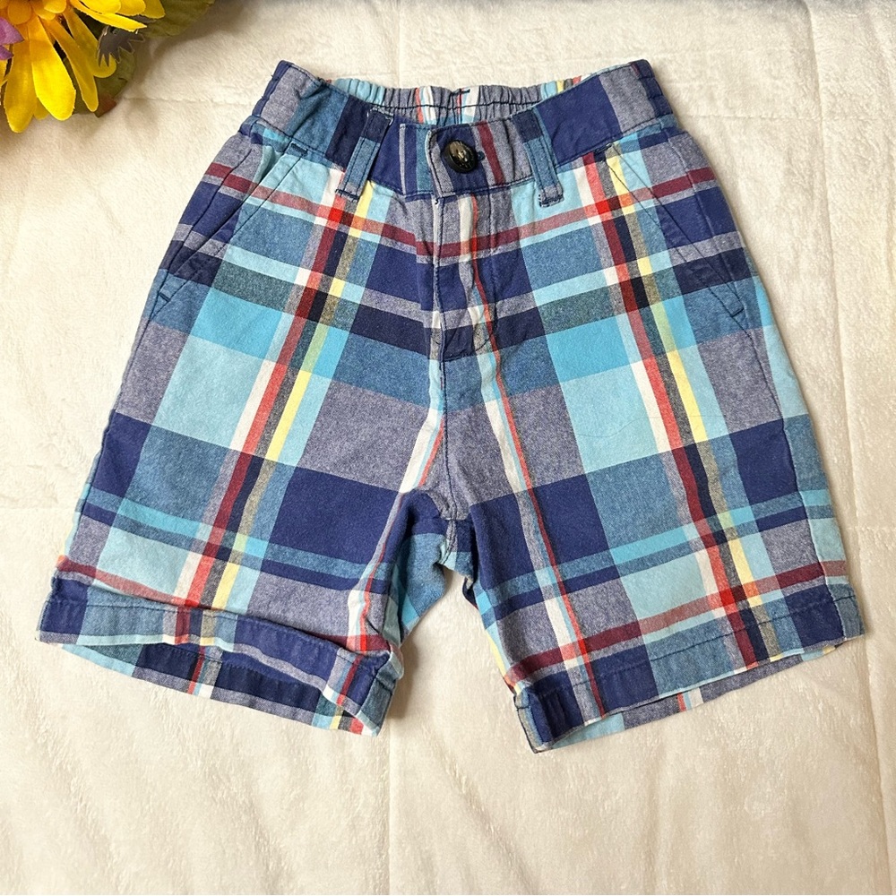 NWOT Boys Janie And Jack Blue Plaid Shorts